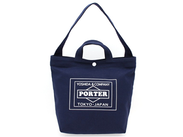 Porter logo store canvas tote bag